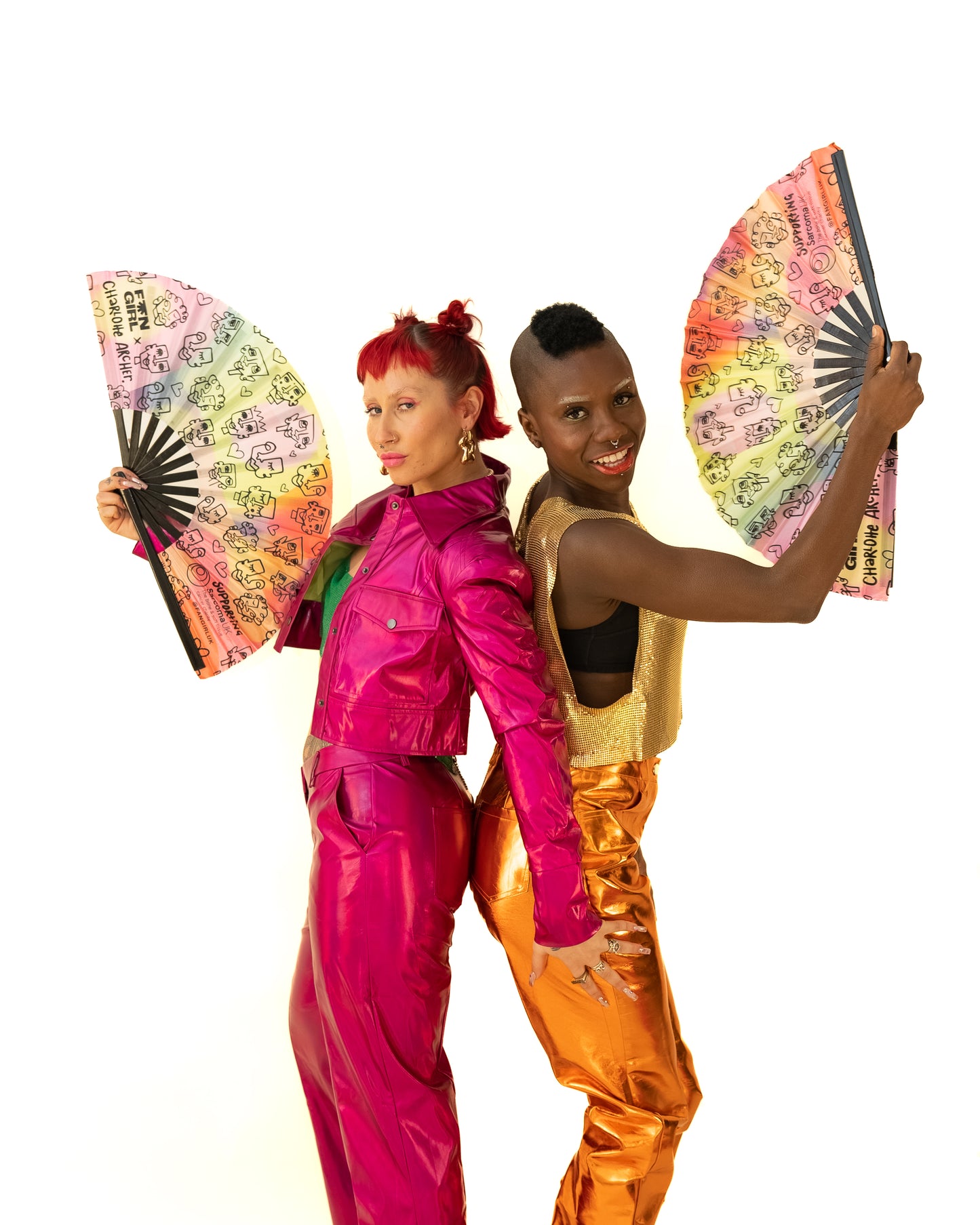 Kaya & Renie Modelling Charlotte Archer Large Fan